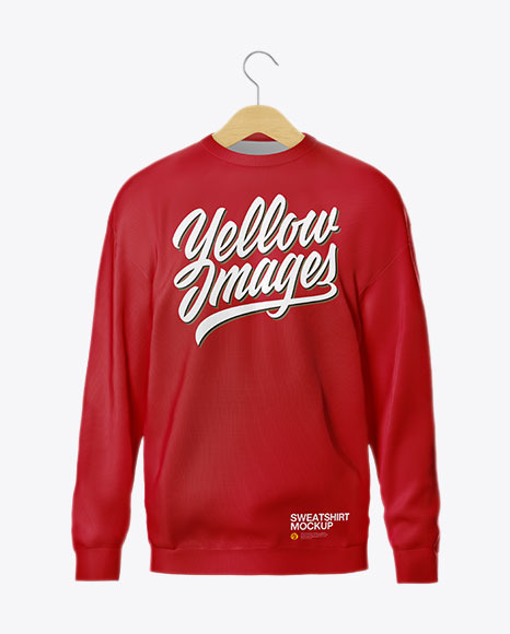 Sweatshirt Mockup with Hanger - Front View