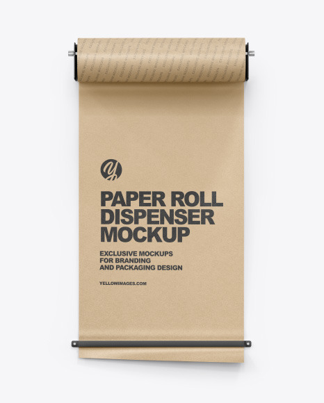 Dispenser w/ Kraft Paper Roll Mockup