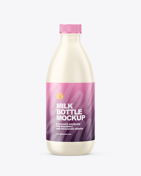 Matte Milk Bottle Mockup