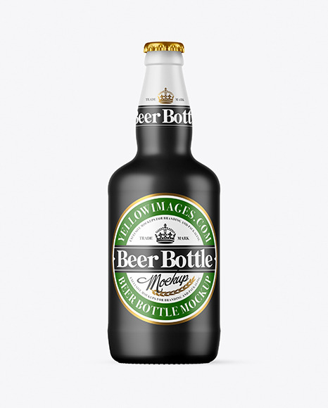 Matte Beer Bottle Mockup