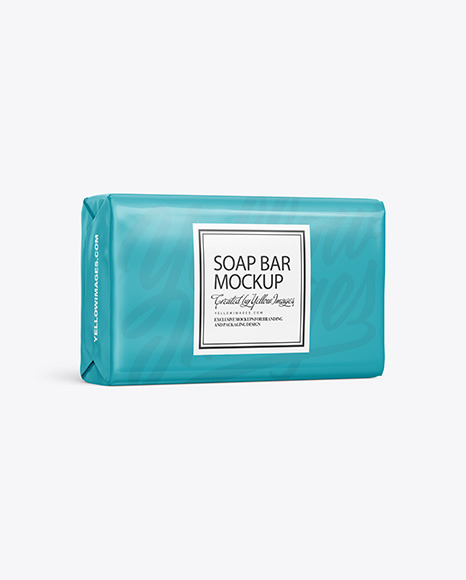 Glossy Soap Bar Package Mockup
