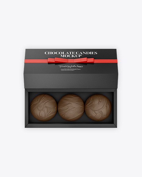 Gift Box with Chocolates Mockup