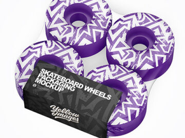 Skateboard Wheels Packaging Mockup