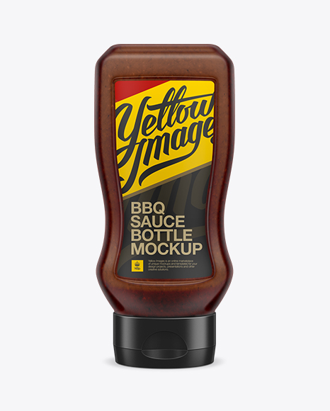 Plastic Tottle W/ Barbecue Sauce Mockup