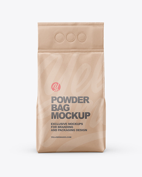 Kraft Powder Bag Mockup