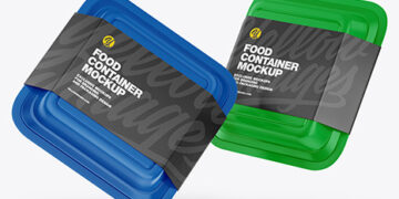 Two Food Containers Mockup