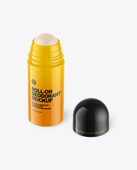 Plastic Glossy Roll-On Deodorant Mockup