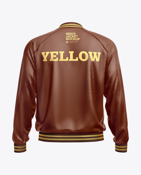 Men's Leather Bomber Jacket Mockup