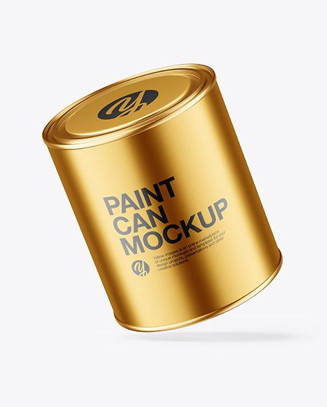 Paint Metallic Tin Can Mockup