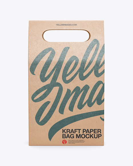 Kraft Paper Bag with a Window Mockup