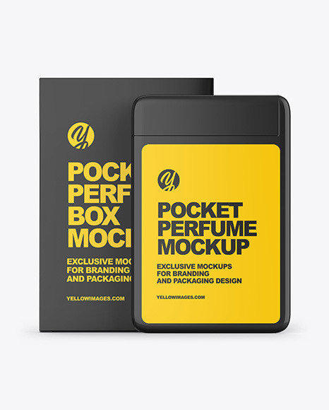 Pocket Perfume With Box Mockup