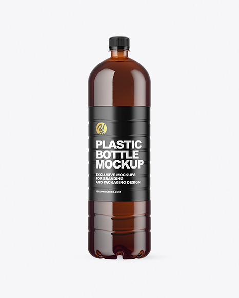 1.5L Amber Plastic Bottle Mockup