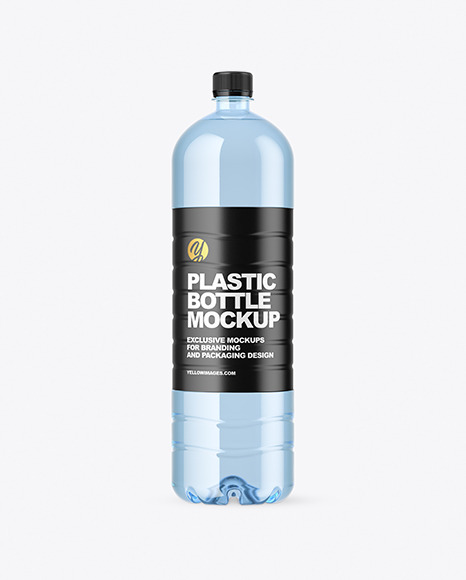 1.5L Blue Plastic Bottle Mockup
