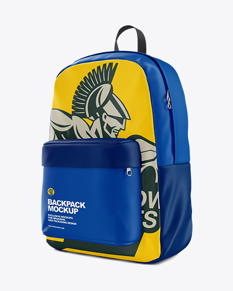 Backpack Mockup - Half Side View