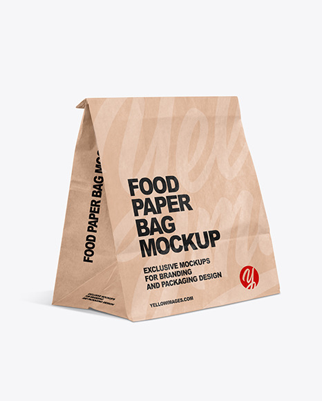 Kraft Paper Food Bag Mockup