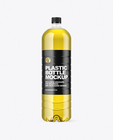 1.5L Clear Plastic Bottle with Olive Oil Mockup