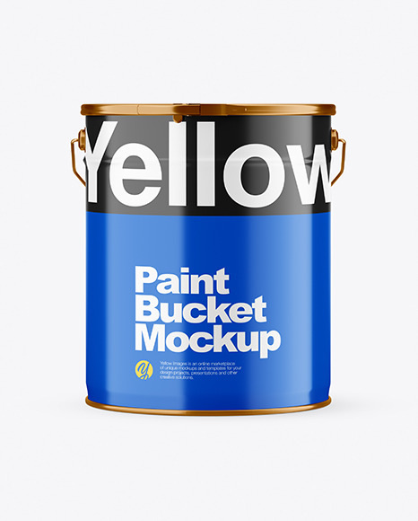 Glossy Paint Bucket Mockup