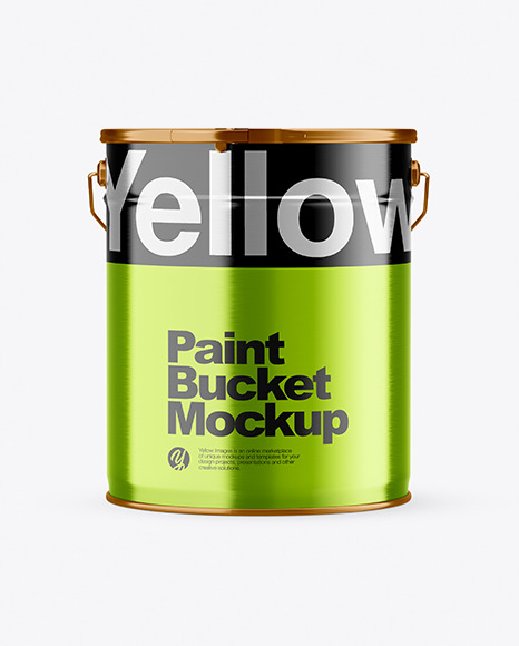 Metallic Paint Bucket Mockup