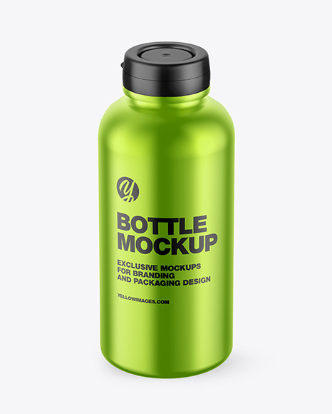 Metallic Bottle Mockup