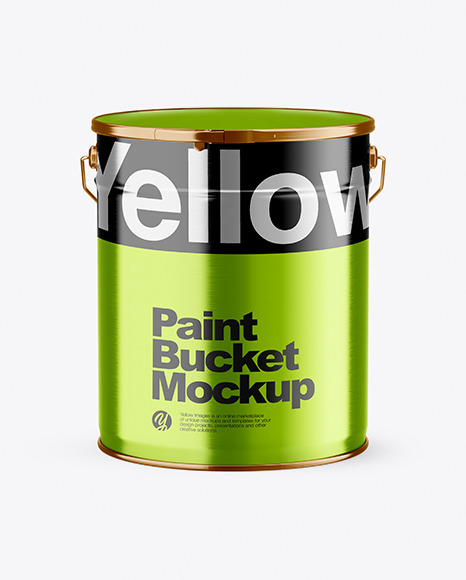 Metallic Paint Bucket Mockup