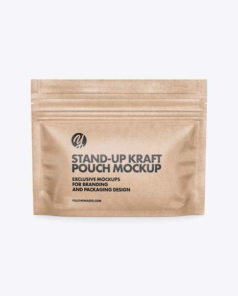 Kraft Stand-Up Pouch Mockup
