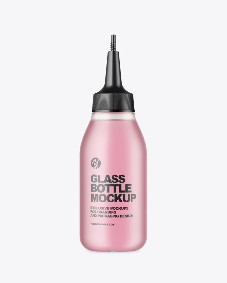 Frosted Glass Cosmetic Bottle Mockup