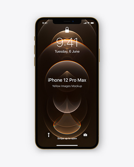 Apple iPhone 12 Pro Max Gold Mockup