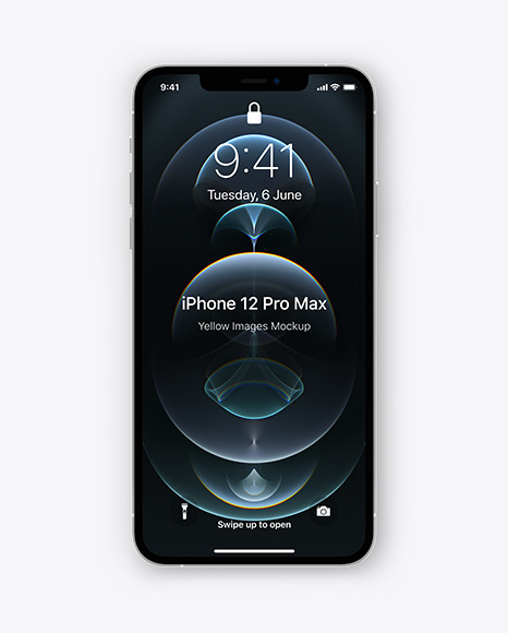 Apple iPhone 12 Pro Max Silver Mockup
