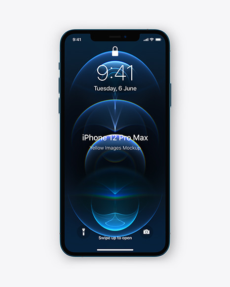 Apple iPhone 12 Pro Max Pacific Blue Mockup
