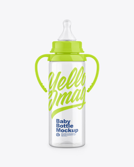 Clear Baby Bottle Mockup