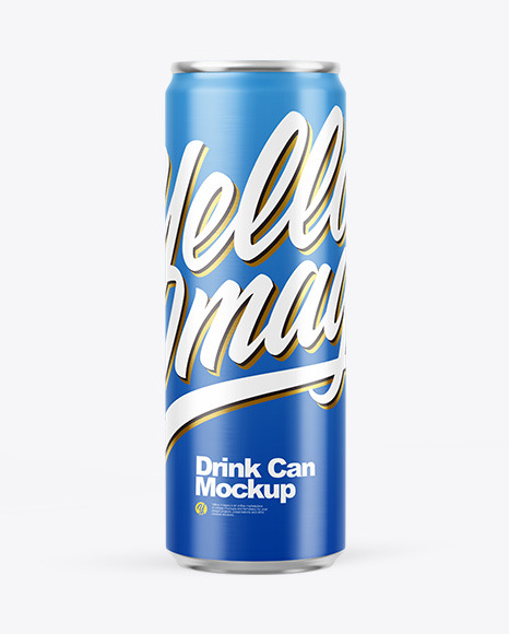 Glossy Drink Can Mockup