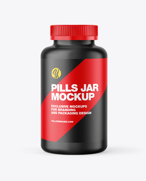 Matte Pills Jar/Bottle Mockup