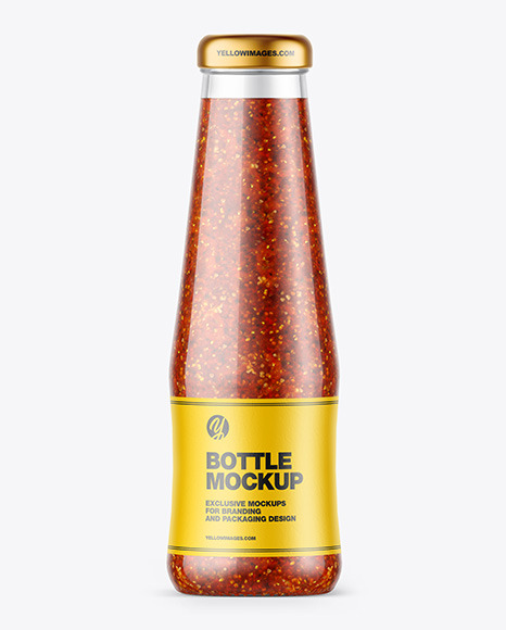 Chili Sauce Bottle Mockup