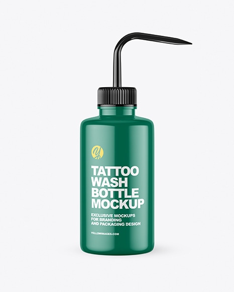250ml Glossy Tattoo Wash Bottle Mockup