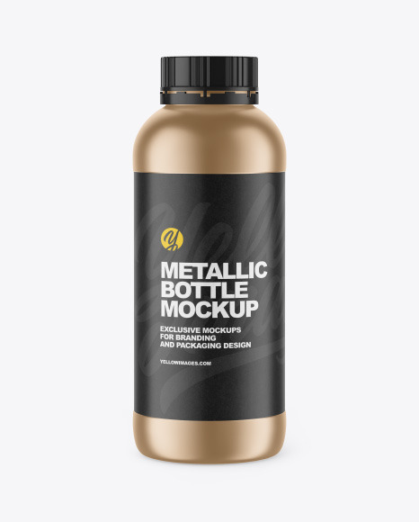 Metallic Bottle Mockup