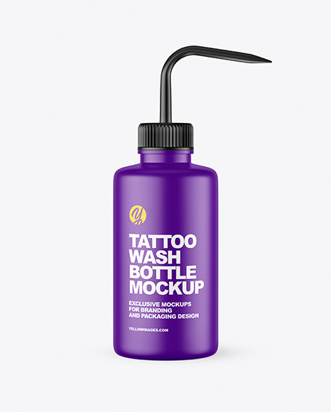 250ml Matte Tattoo Wash Bottle Mockup