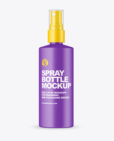 Matte Spray Bottle Mockup