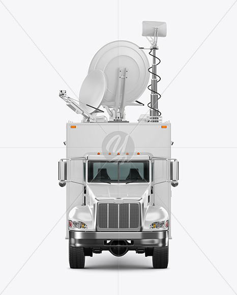 TV Truck Mockup - Front View