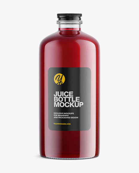 Juice Bottle Mockup - Half Side View