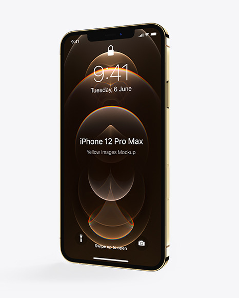Apple iPhone 12 Pro Max Gold Mockup
