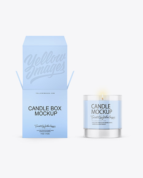 Candle W/ Box Mockup
