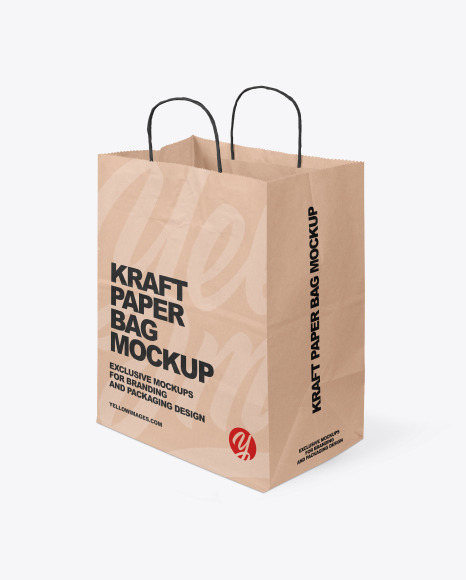 Kraft Paper Shopping Bag Mockup