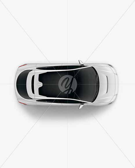 Electric Crossover SUV Mockup - Top View