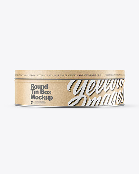 Kraft Round Tin Box Mockup