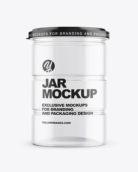 Clear Empty Jar Mockup