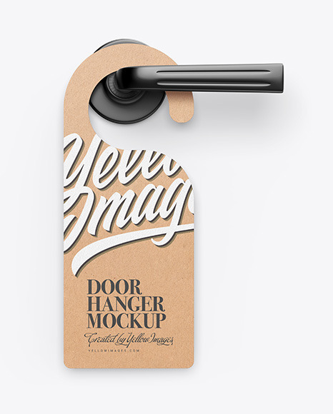 Kraft Door Hanger Mockup