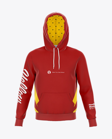 Hoodie Mockup with Ribbing - Front View