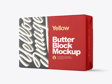 Glossy Butter Block Mockup