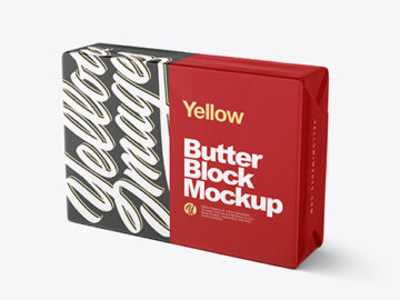Glossy Butter Block Mockup
