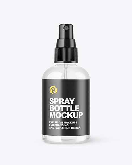 Clear Spray Bottle Mockup